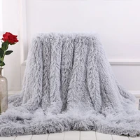 super soft blanket long shaggy fuzzy fur faux throw blanket gift warm elegant thick fluffy sofa bed sherpa blankets pillowcase
