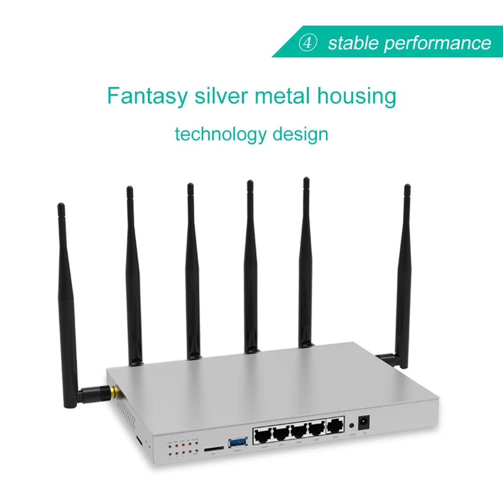 1200 Мбит/с 4G Wi Fi маршрутизатор 4 Порты и разъёмы с мобильными микрoуправлением