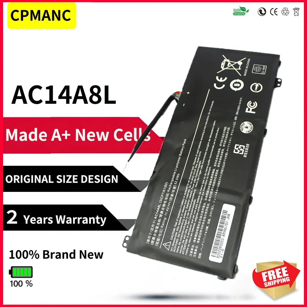 

CPMANC AC14A8L Laptop Battery For Acer Aspire VN7-571 VN7-591 VN7-791 VN7-571G VN7-591G VN7-791G Acer V15 Nitro