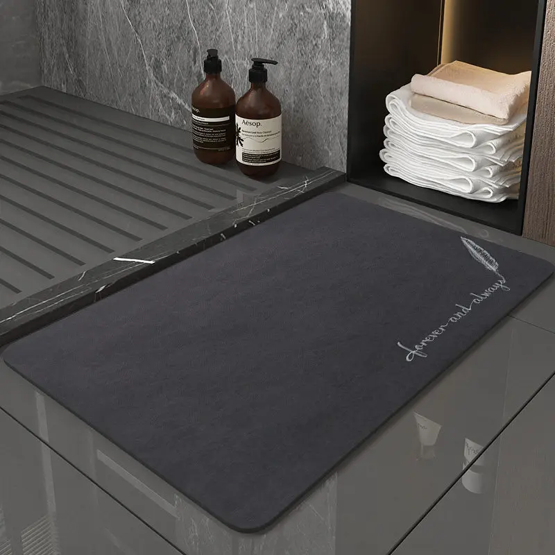 

Modern Simple Napa Skin Non-Slip Mats Carpets Doormats Rugs For Bathroom Toilet Entrance Door Floor Stair Absorbent Quick Drying