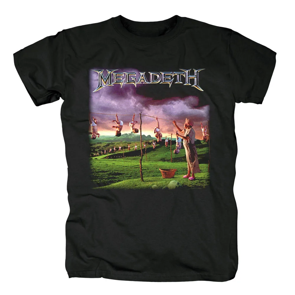 100% хлопок Megadeth youtanasia album Speed metal black Новая футболка Азиатский размер | Мужская
