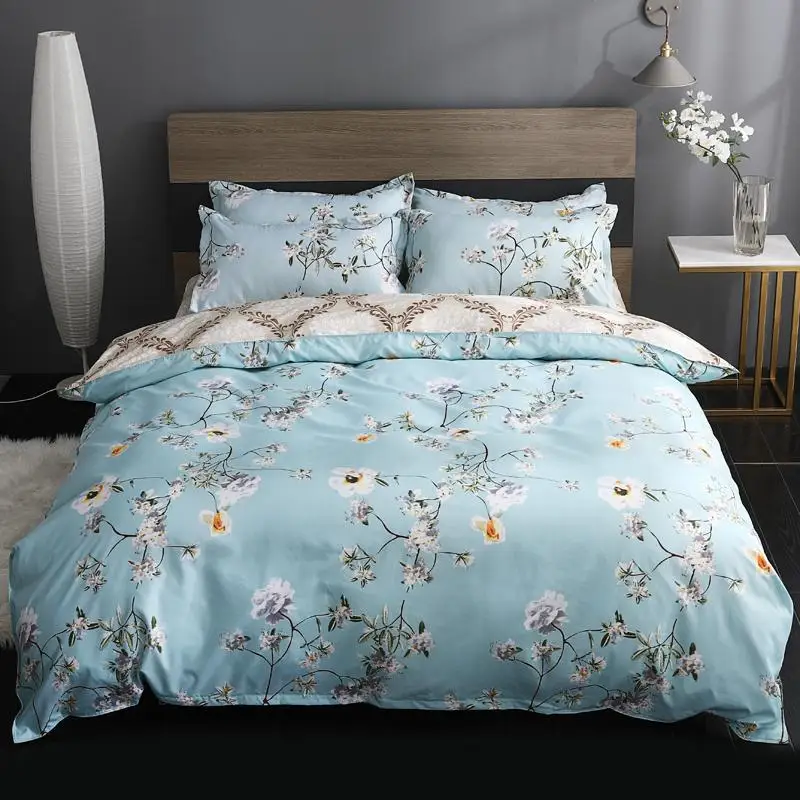 55Menainy Комплект постельного белья с цветами Женский комплект пододеяльником