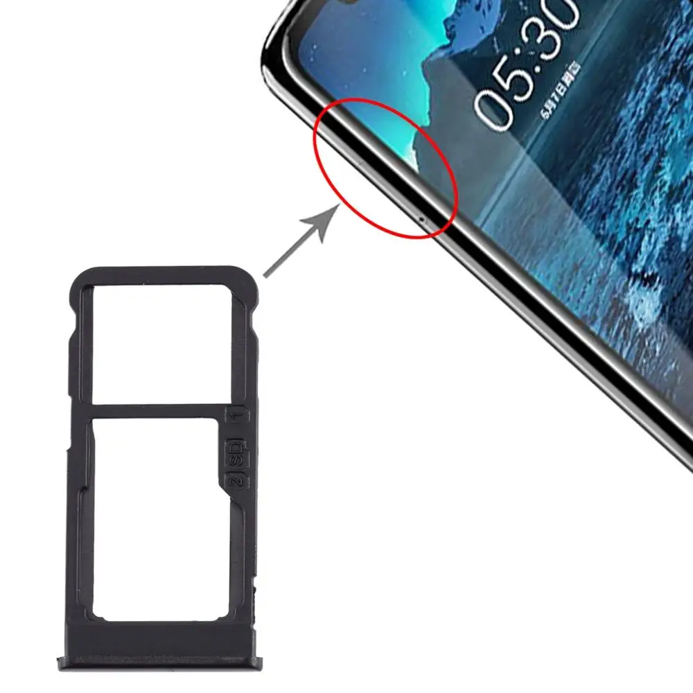 Лоток для SIM-карты + лоток SIM-карты/лоток карт Micro SD Nokia 5 1 Plus / X5 TA-1102 TA-1105 TA-1108 TA-1109 TA-1112