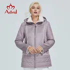 Astrid зимняя куртка женские теплые пальто Женская плюс размер верхняя одежда однотонные пальто с капюшоном Тонкая хлопковая зимняя куртка AM-2083