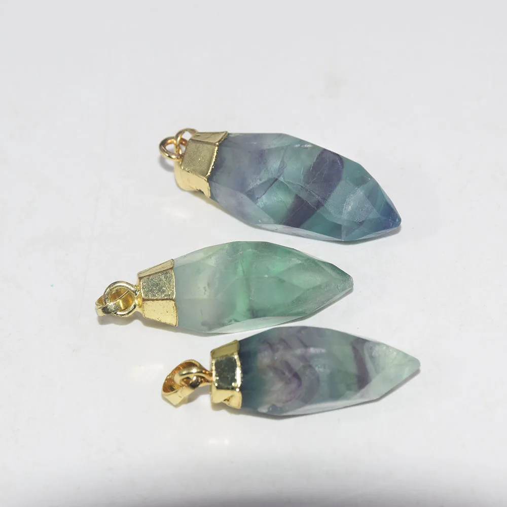 Радужная Чара флюоритовая Хрустальная подвеска из камня для женщин