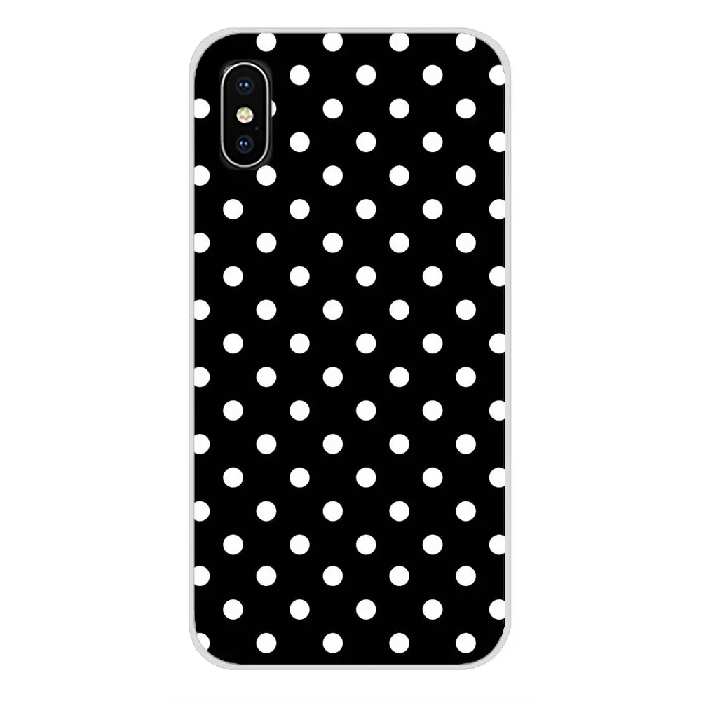 Чехол из ТПУ в черный и белый горошек для Huawei G7 G8 P7 P8 P9 P10 P20 P30 Lite Mini Pro P Smart Plus 2017 2018