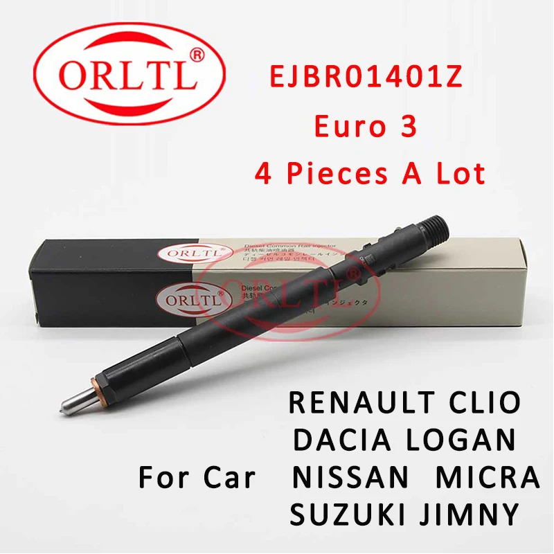 

4 Pieces Common Rail Injector EJBR01401Z Diesel Nozzle EJB R01401Z Fuel Sprayer R01401Z For RENAULT CLIO DACIA LOGA NISSAN MICRA