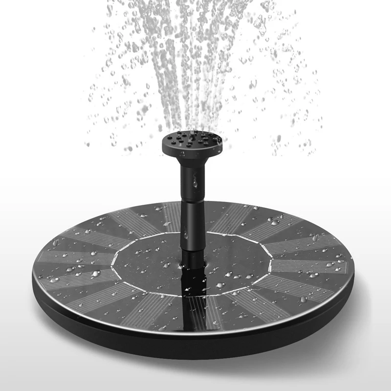 

HOT-16CM 7V/1.4W Solar Garden Fountain Pump Bird Bath Fountain Water Floating Pond Garden Patio Decor Fountain