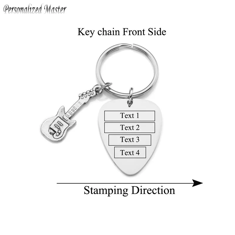 Брелок для ключей из нержавеющей стали с выгравированными