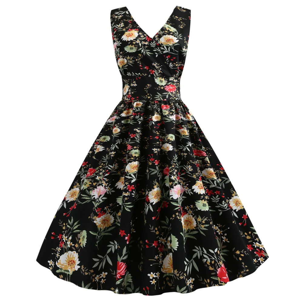 Joineles сексуальное платье с v образным вырезом без рукавов цветочным рисунком