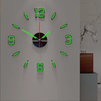 luminous diy wall clock living room modern minimalist mute creative clock table home decoration acrylic wall sticker wall clock