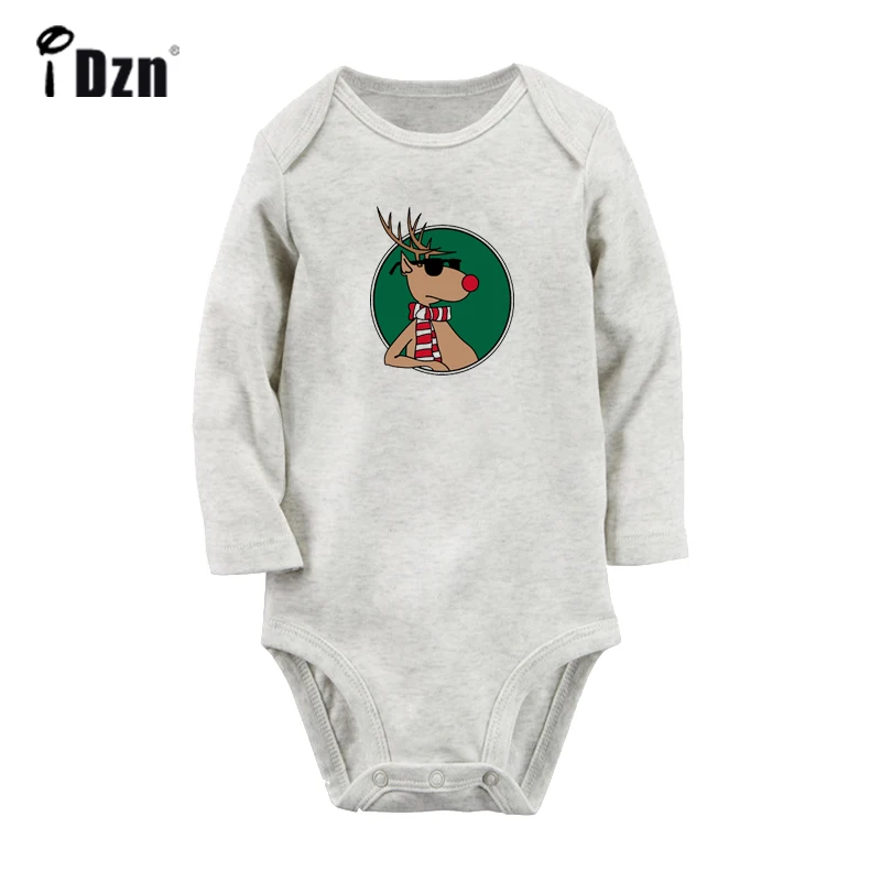 Рождественское забавное крутое боди с оленем медведем снеговиком