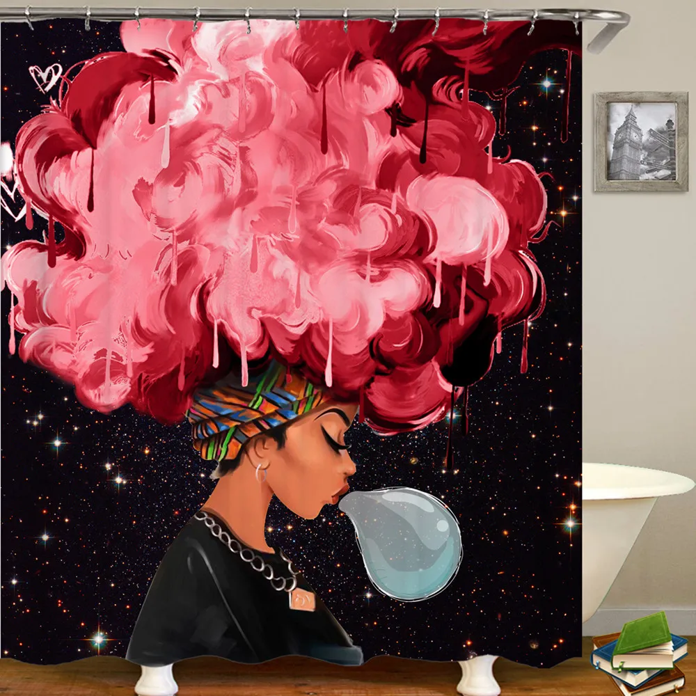 

Современный минималистичный Стиль Мода девушка печать полиэстер водонепроницаемый и устойчивый к плесени занавеска для душа занавеска дл...