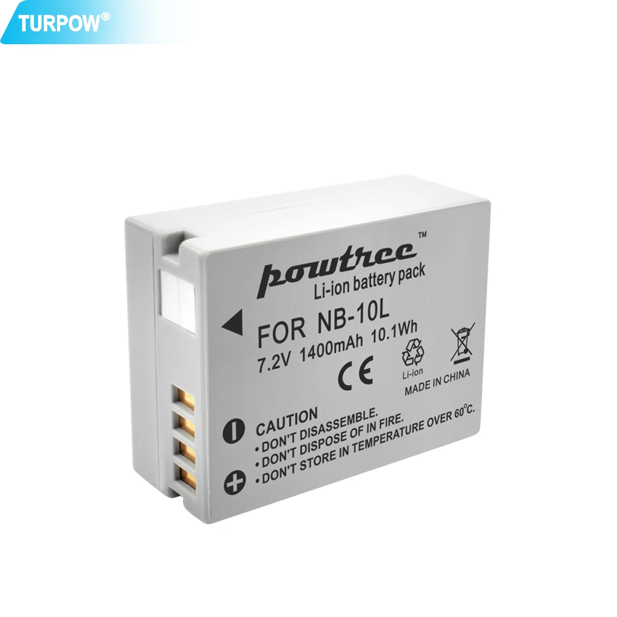 

Аккумулятор Turpow 7,2 В 1400 мАч для Canon G1X G15 G16 SX40HS SX50HS SX60HS SX40 SX50 SX60 HS