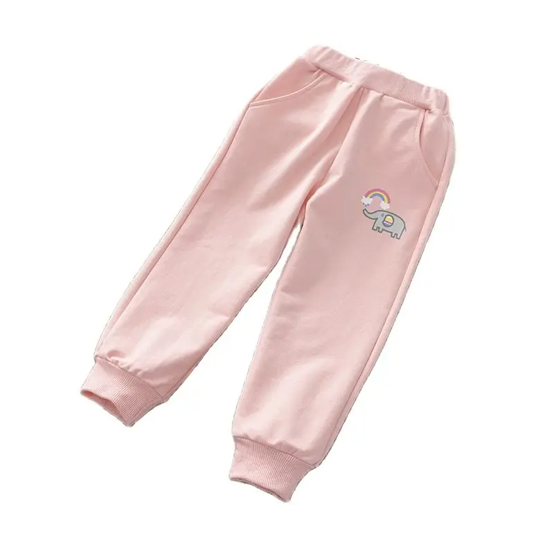 

Girls' Pants 2021 Spring and Autumn Girls Korean Printed Sweatpants Children's Casual Cotton Pants 3-7 Years Old