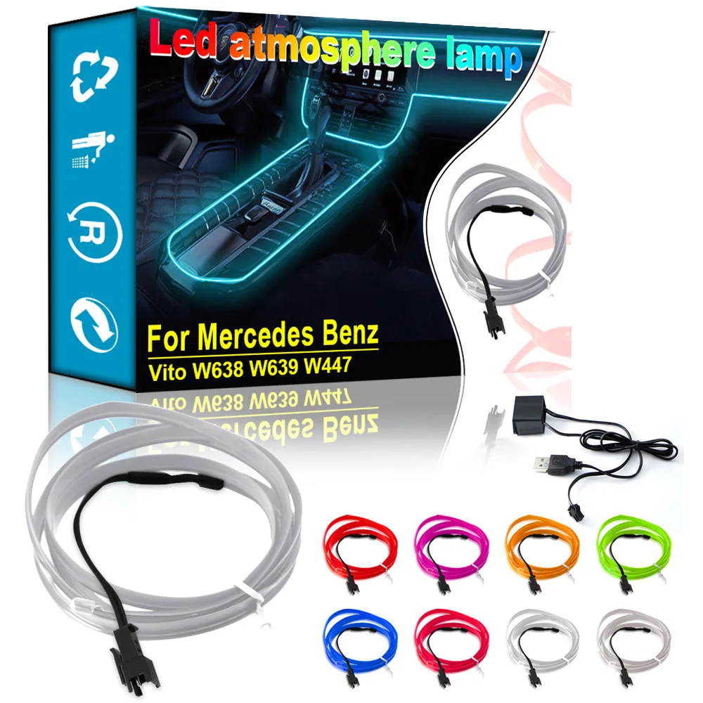 Автомобильные USB-лампы для атмосферы аксессуары интерьера автомобиля Mercedes Benz Vito