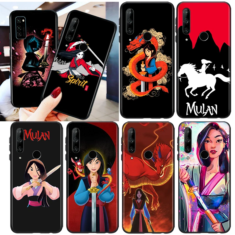 

Princess mulan For Honor 8S 8C 8X MAX 8A 8 7S 7A 7C Play 3E Prime Pro 2020 2019 Silicone Black Phone Case