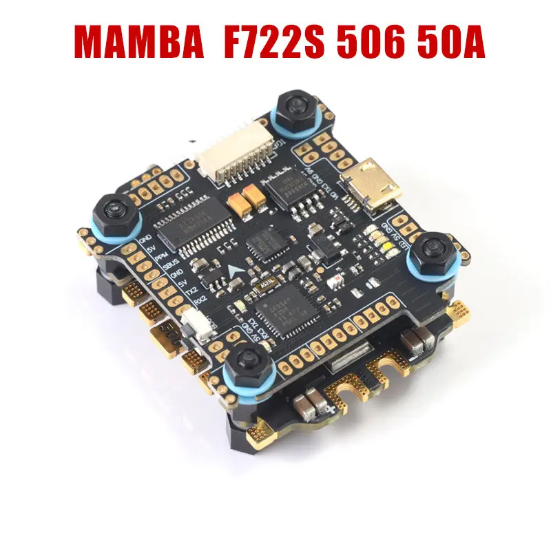 F722S And 506 50A Diatone MAMBA F405 Mini MK2/F722/F722S Betaflight Полетный контроллер и F40 40A/F25 50A бесщеточный ESC для радиоуправляемого дрона запчасти - Цвет: F722S And 506 50A