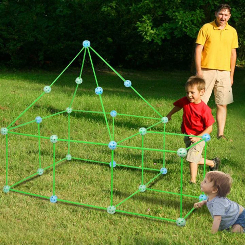 

DIY Kids Construction Fort Building Kit Building Your Own Den Set Play House