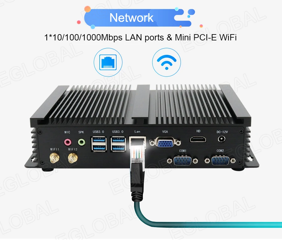 Прочный промышленный Мини ПК Intel Core i5 8250U 24/7 часов работы Windows Barebone Мини компьютер 4K VGA HDMI RJ45 LAN AC wifi