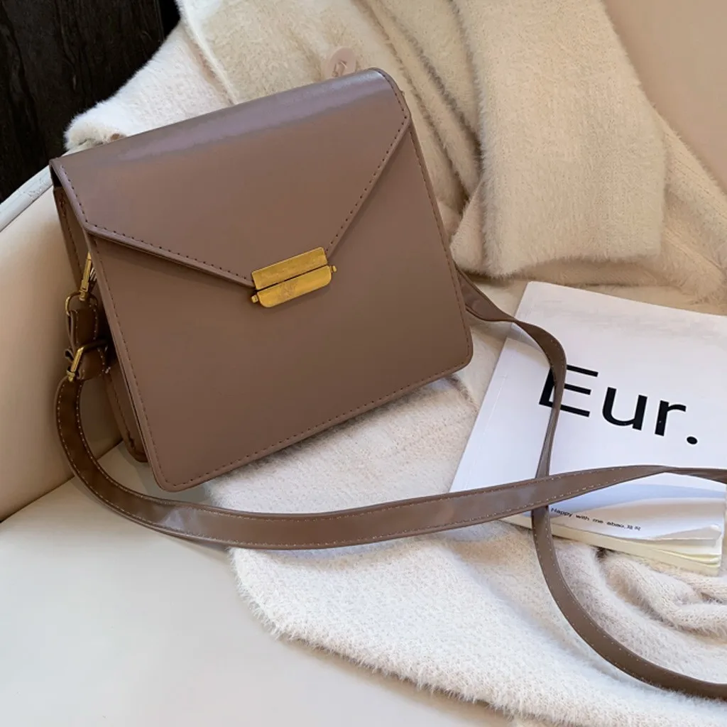 Модная женская однотонная сумка через плечо сумка-мессенджер для мобильного