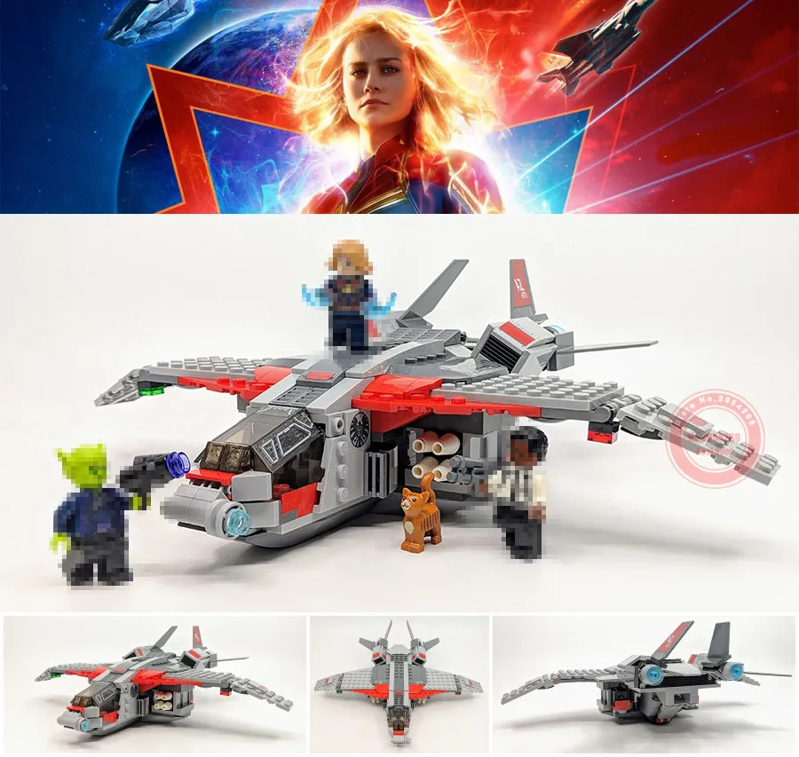 Новые Супергерои The Skrull атака капитан fit Марвел из Мстителей 76127 07117 Строительный блок Набор кирпичи рождественские игрушки