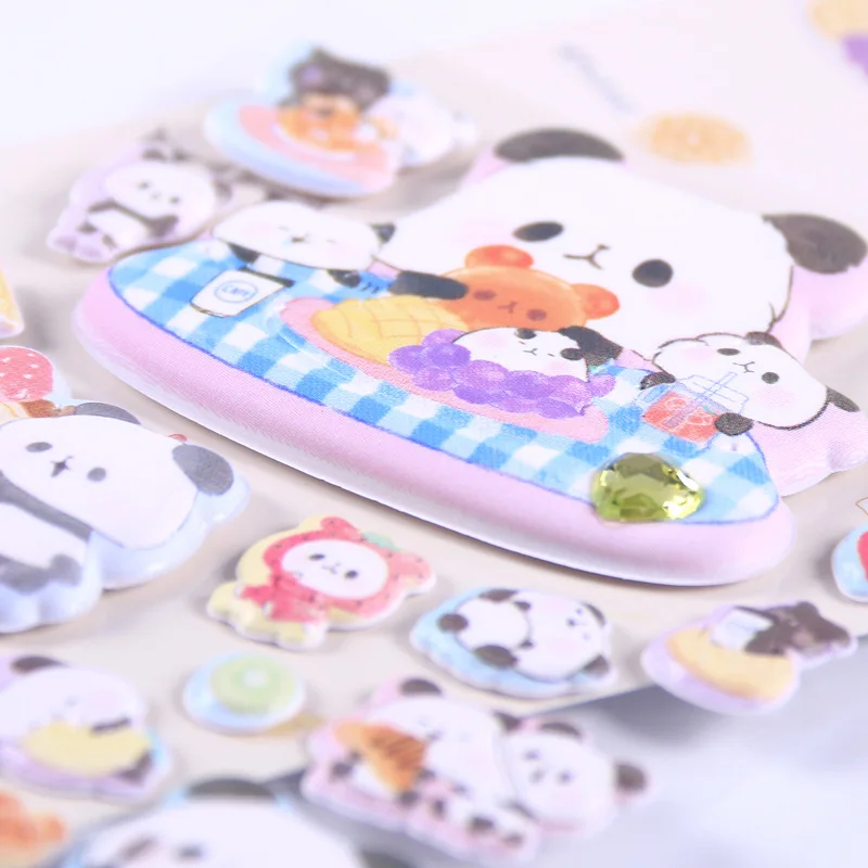 Kawaii объемный Пингвин панда животные аромат 3D Декоративные наклейки журнал Скрапбукинг палочка этикетка дневник канцелярские наклейки