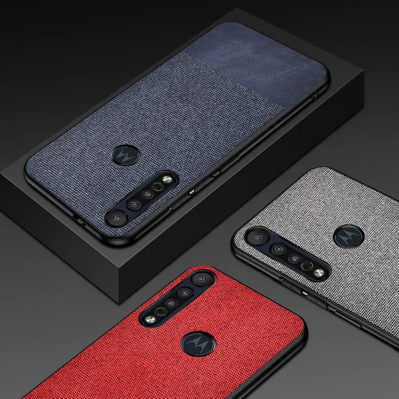 luxury cloth texture case for motorola moto g8 plus play case one macro phone case for moto p40 one vision action zoom fundas free global shipping
