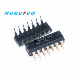 10PCS CD4011BE DIP14 is directly inserted into 4-way 2-input and non-gate logic chips