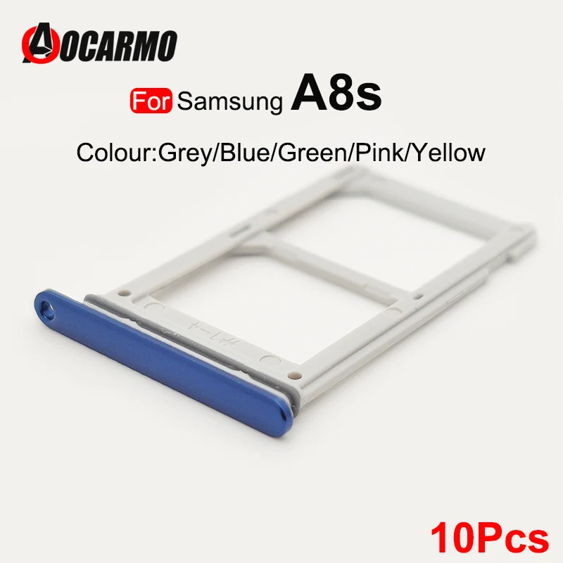 Aocarmo 10 шт Для Samsung Galaxy A8s SM G8870 лотка sim карты слот Держатель Запасная часть|Лотки