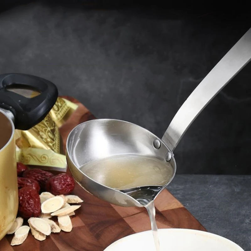 

Stainless Steel Scoop Filter Grease Spoon Colander Spoon Soup Oil Separator Cooking Colander Tools New Kitchen Accessories