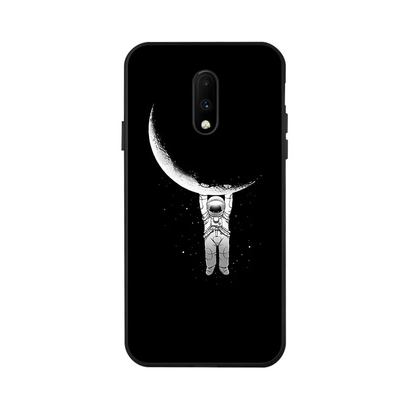 space moon case for oneplus 9 7 8 pro 7t nord 2 case coque black painted phone case for one plus 7 7t pro 6t 7pro 19 nord cover free global shipping