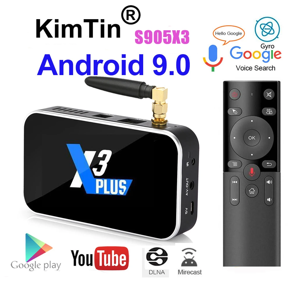 Смарт ТВ приставка X3 PLUS 4 Гб ОЗУ DDR4 32 ГБ Android 9 0 S905X3 2 16 медиаплеер 4G/X3 cube Wi Fi 1000 м 4K