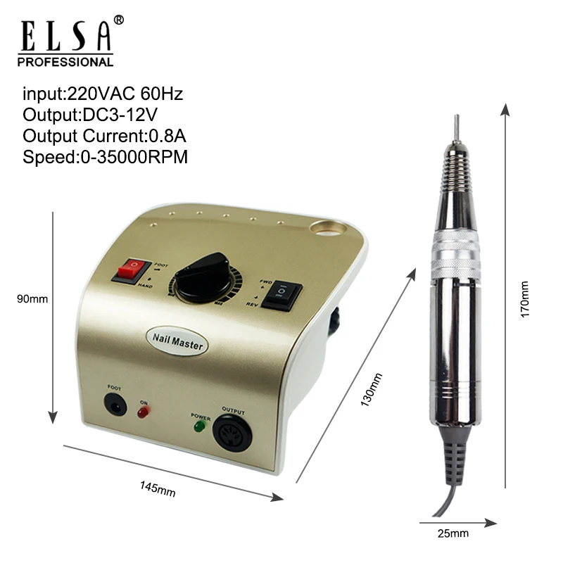 Электрический маникюрный набор 65 Вт профессиональная дрель для ногтей контроль