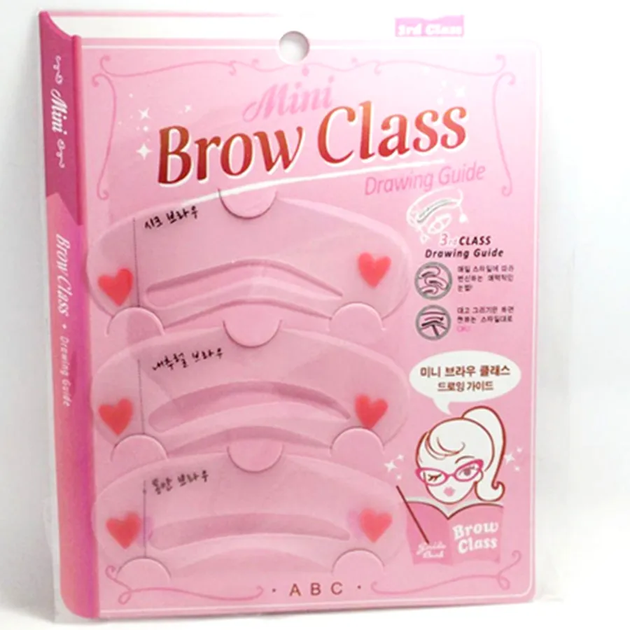 3Pcs Maquiagens Eye Brow Class Drawing Guide Eyebrow Stencil Template Card Assistant Care Make Up Tool | Красота и здоровье