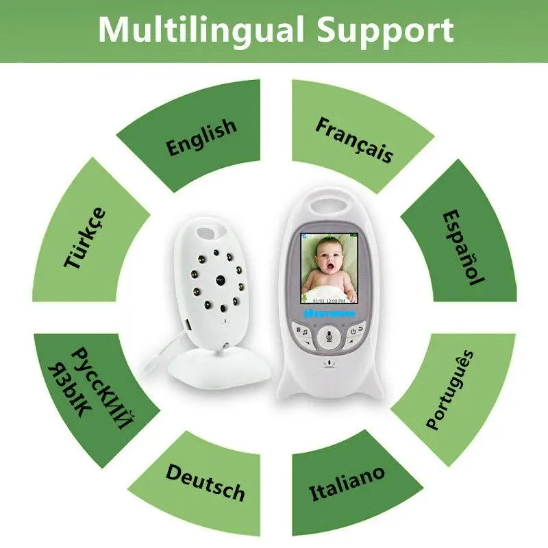 Беспроводная видеоняня VB601 цветная камера видеонаблюдения двухстороннее ночное