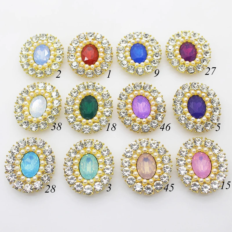 

Металлические жемчужные пуговицы из сплава, 10 шт., 26*35 мм, украшения «сделай сам», стразы, жемчужные свадебные приглашения, искусство одежды