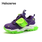 Детские кроссовки для мальчиков и девочек, повседневная сетчатая обувь для бега, фиолетовые, на осень