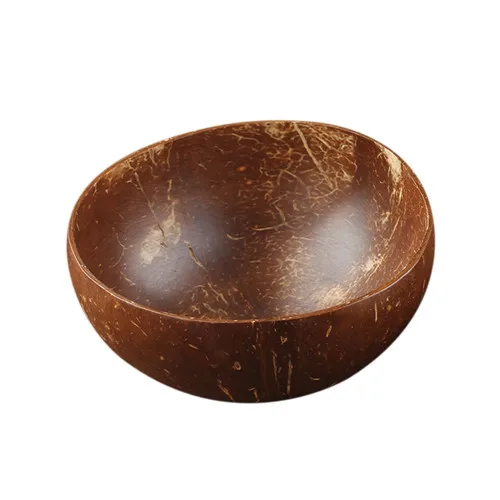 1PC 2 шт креативный натуральный кокос чаша Экологичная суповой салатный лапша, рис, чаша деревянные вазы для фруктов ремесленные художественные украшения - Цвет: 1PC