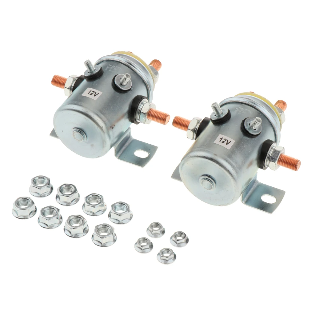 2-Pack 200A 12V непрерывное соленоидное реле 6 терминалов для трейлер лебедки морской