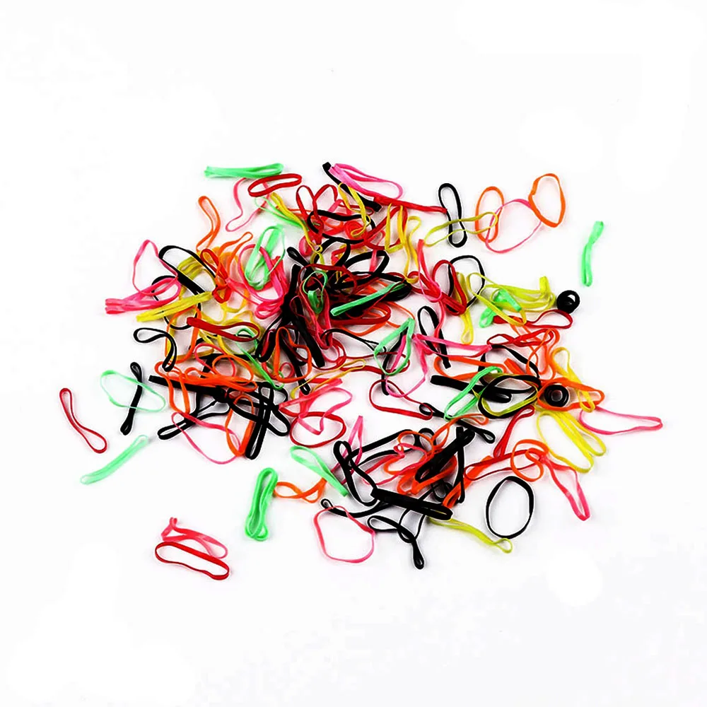 300 шт. держатель для конского хвоста резинка волос резиновая повязка аксессуары