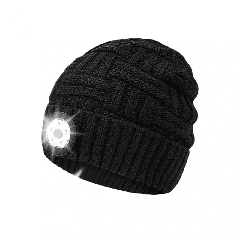 

Unisex Autumn Winter LED Lighted Cap Flash headlight Camping Climbing Caps Warm Beanies Outdoor Fishing Running Beanie Hat