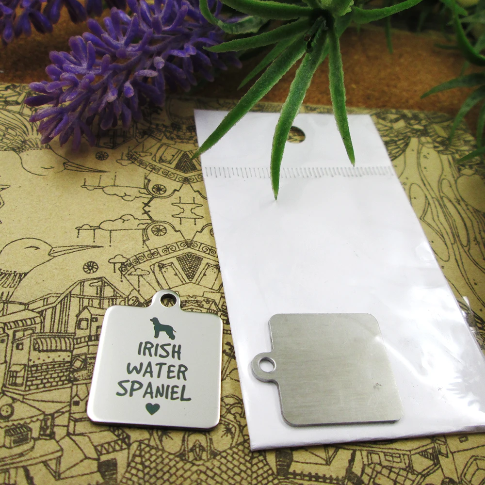 10 шт -- &quotИрландский водный спаниель&quot Собачий любовник из нержавеющей стали