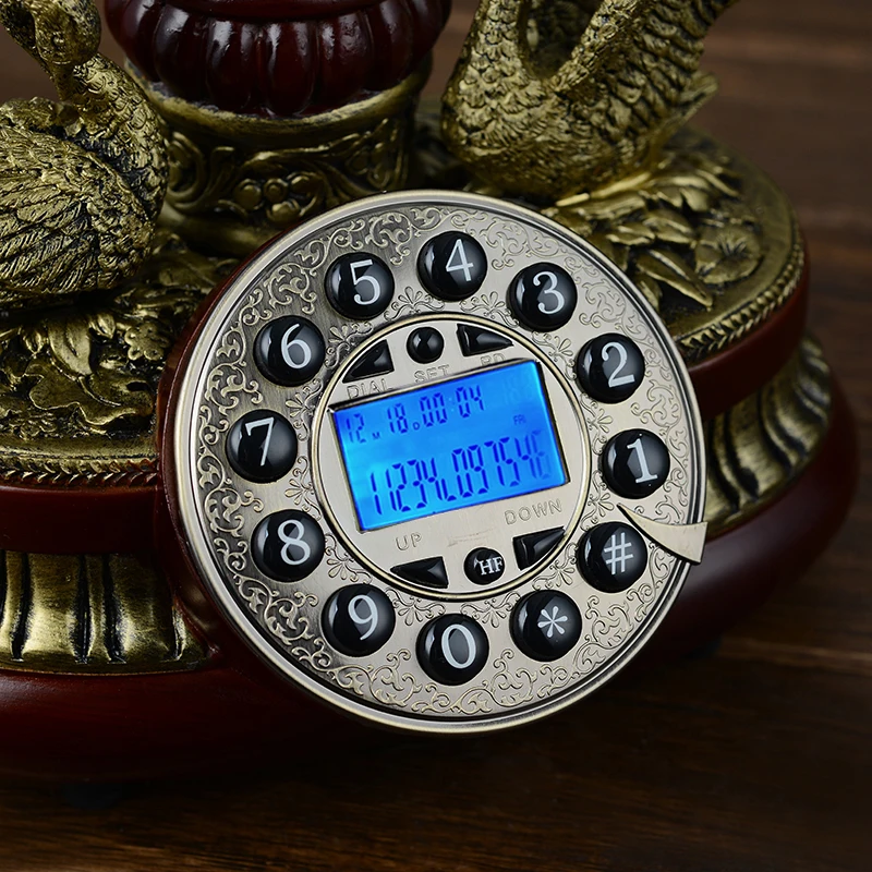 Ретро Винтажные антикварные Проводные телефоны в виде лебедя Европейский