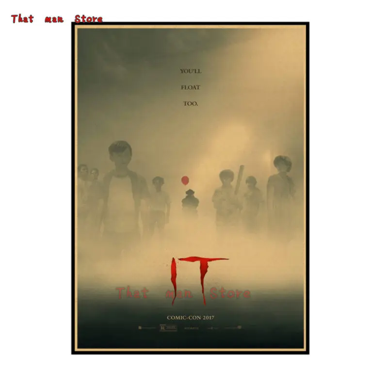 

New Horror Movie Poster Stephen King's It Home Furnishing decoration Kraft Classic Wall stickers 42X30cm
