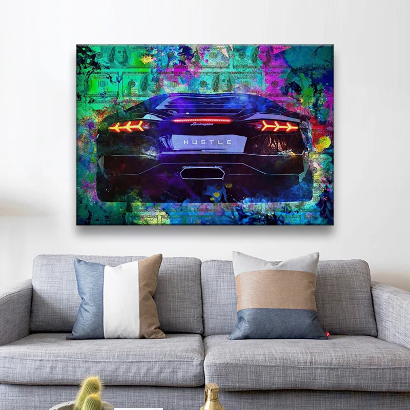 

Picture Wall Art Posters Sports Car Money Painting Posters And Prints Canvas Art Poster Poster Vintage