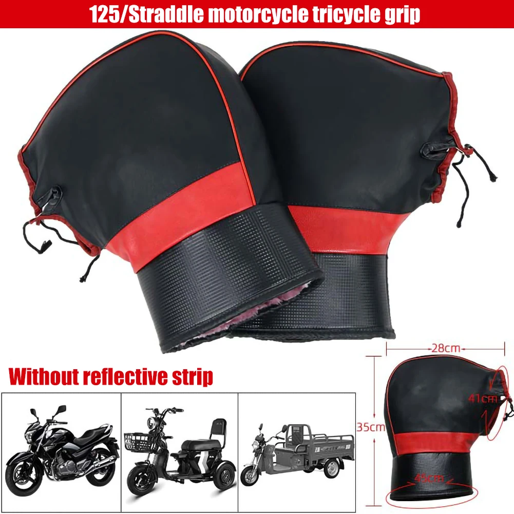 

Motorcycle Handlebar Winter Thick Warm Thermal Cover Gloves Rainproof Riding Gloves for Motorcycles, Scooters and Snowmobiles