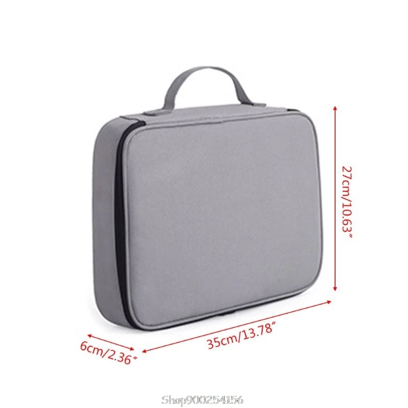 

Document Ticket Bag Waterproof Large Capacity Compartments Certificates Files Organizer for Home Office Travel N11 20 Dropship