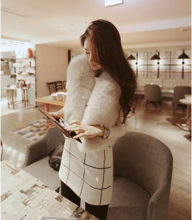 Готическое женское короткое пальто с мехом 2019 осенний пушистый мех жилет без