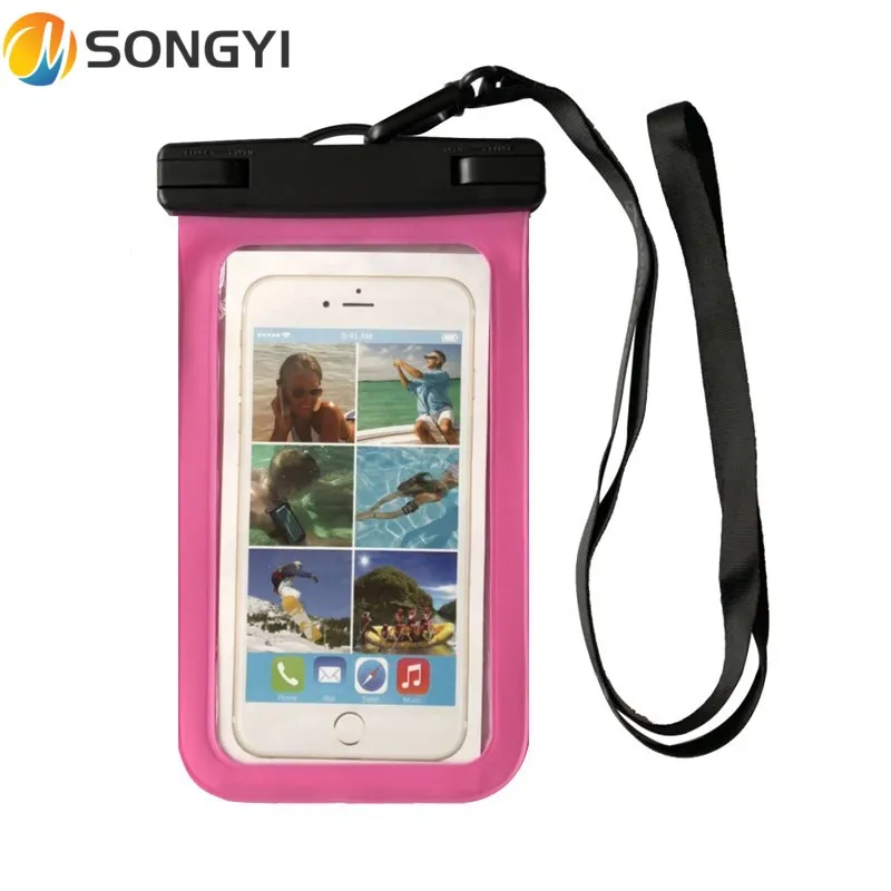 

SONGYI Sensitive Waterproof Phone Case Swimming Dry Bag Touch TPU Fingerprint Unlocking Underwater Case Mobile Phone Shell I21
